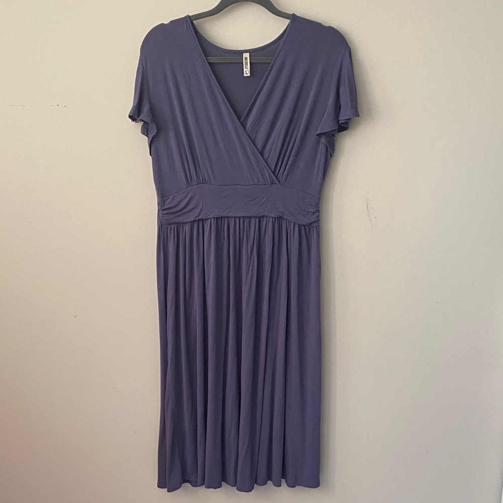 Chic Purple Midi Dress